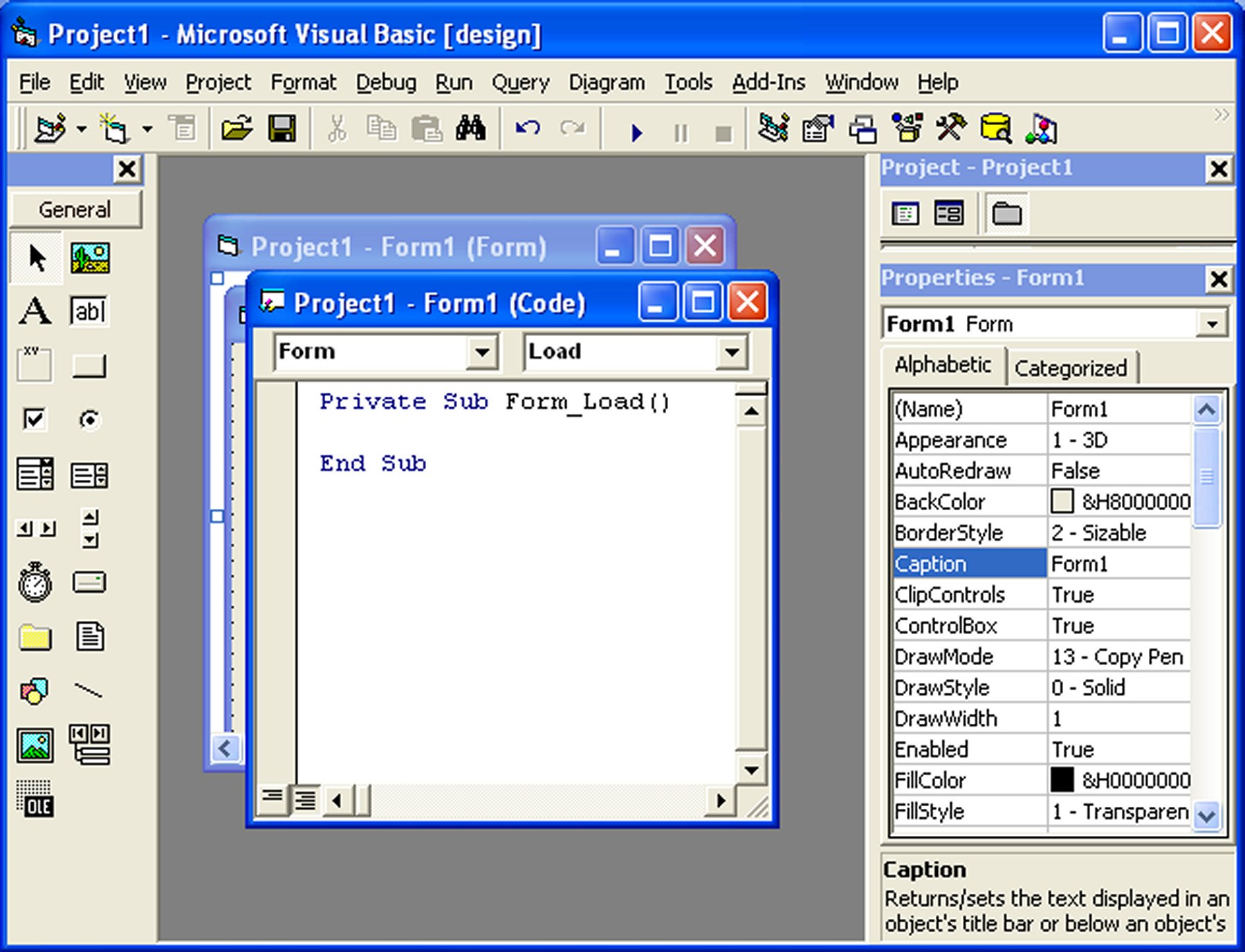 Screenshot of Visual Basic